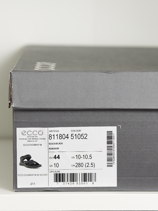 Men’s Sandals ECCO Sport Exowrap 3-Strap Sandal Black EU 44 US 10 10.5 UK 10 main image 2